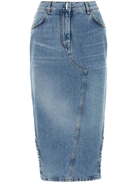  Givenchy Falda De Tubo Vaquera - Azul 