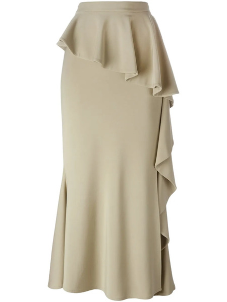  Givenchy Falda Larga Con Volantes - Neutro 