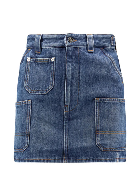  Givenchy Falda Vaquera Con Bolsillo De Parche - Azul 