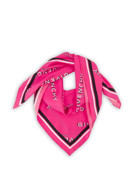  Givenchy Fular Shadow Con Logo Estampado - Rosa 