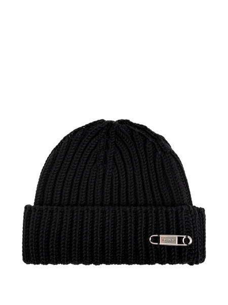  Givenchy Gorro Con Placa Del Logo - Negro 