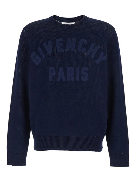  Givenchy Jersey Con Detalle De Letras - Azul 