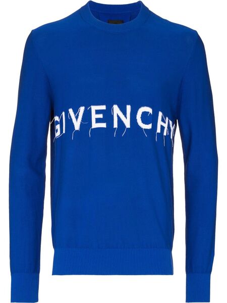  Givenchy Jersey Con Logo En Intarsia - Azul 