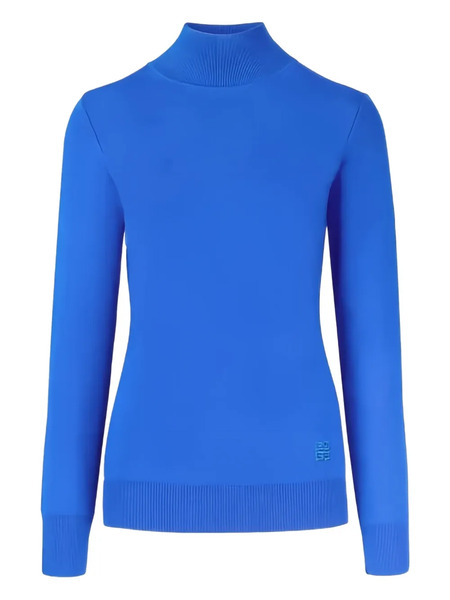  Givenchy Jersey Con Logo Y Cuello Vuelto - Azul 