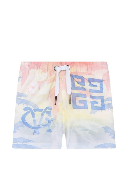  Givenchy Kids Bañador Estampado - Azul 