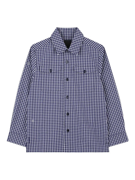  Givenchy Kids Camisa A Cuadros - Azul 