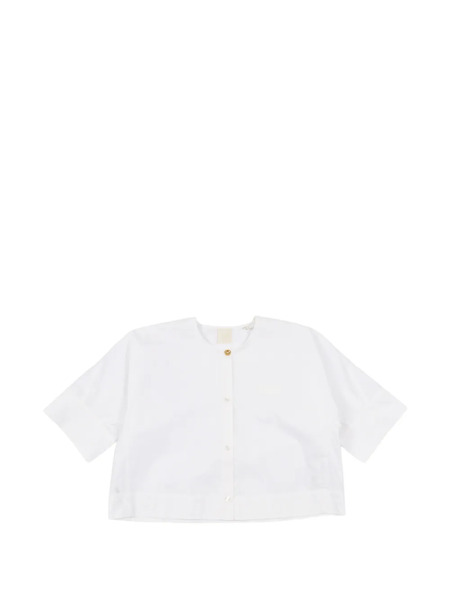  Givenchy Kids Camisa Con Parche Bordado - Blanco 