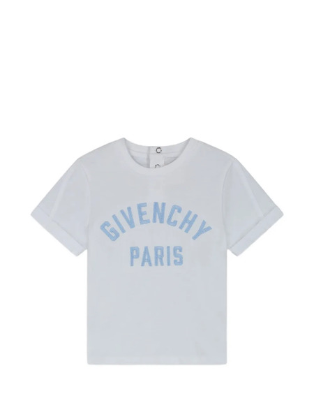  Givenchy Kids Camiseta Con Logo Bordado - Blanco 
