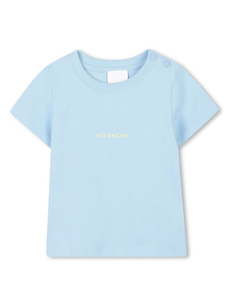  Givenchy Kids Camiseta Con Logo Estampado - Azul 