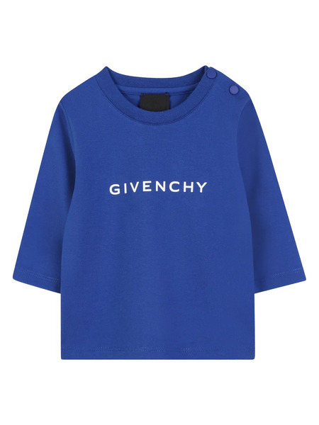  Givenchy Kids Camiseta Con Logo Estampado - Azul 