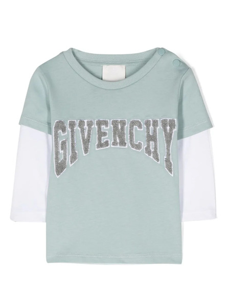  Givenchy Kids Camiseta Con Parche Del Logo - Azul 