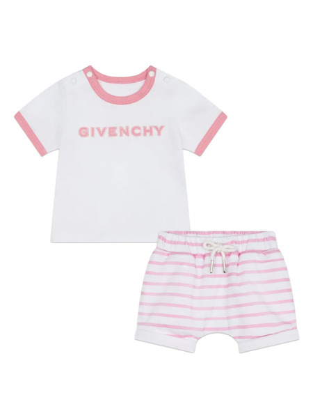  Givenchy Kids Conjunto Con Logo Estampado - Rosa 