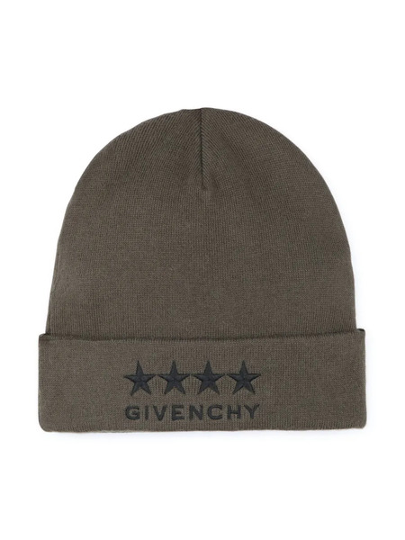  Givenchy Kids Gorro Con Logo Bordado - Verde 