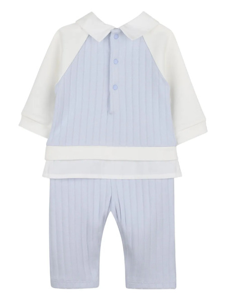  Givenchy Kids Pelele Con Paneles De Canalé - Azul 