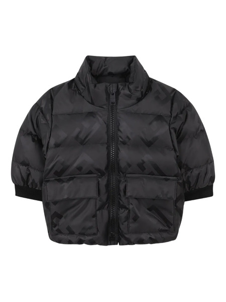  Givenchy Kids Plumífero Con Logo Estampado - Negro 