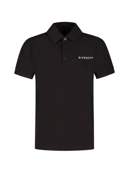  Givenchy Kids Polo Con Botones - Negro 
