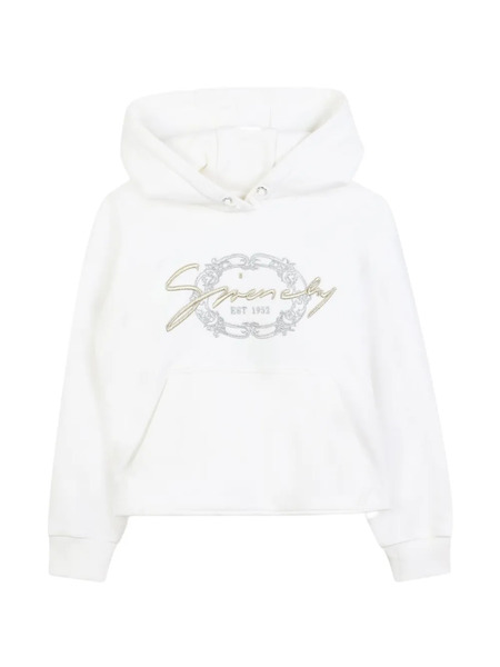  Givenchy Kids Sudadera Bordada Con Capucha - Blanco 
