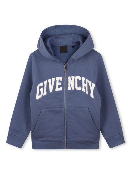  Givenchy Kids Sudadera Con Capucha Y Logo - Azul 