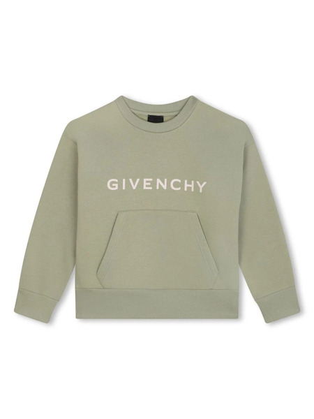  Givenchy Kids Sudadera Con Logo Estampado - Verde 