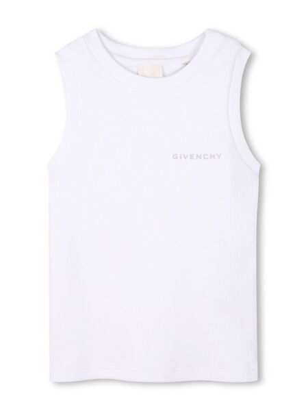  Givenchy Kids Top Con Logo Estampado - Blanco 