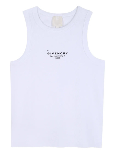  Givenchy Kids Top De Canalé - Blanco 