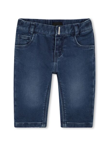  Givenchy Kids Vaqueros Con Logo Bordado - Azul 