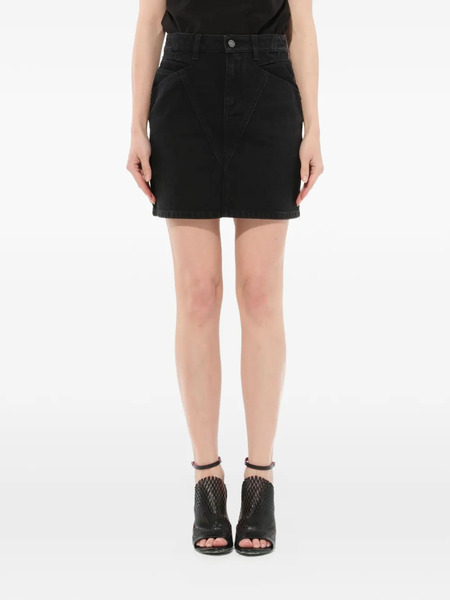  Givenchy Minifalda Vaquera Acampanada - Negro 