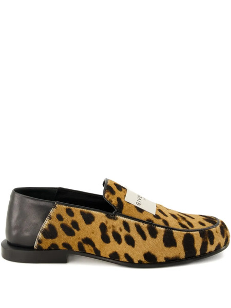  Givenchy Mocasines Con Estampado De Leopardo - Negro 