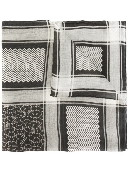  Givenchy Pañuelo Con Estampado En Contraste - Negro 