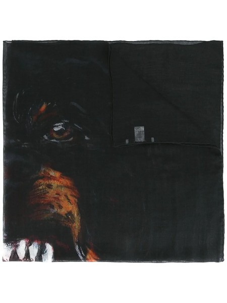  Givenchy Pashmina Con Estampado De Rottweiler - Negro 