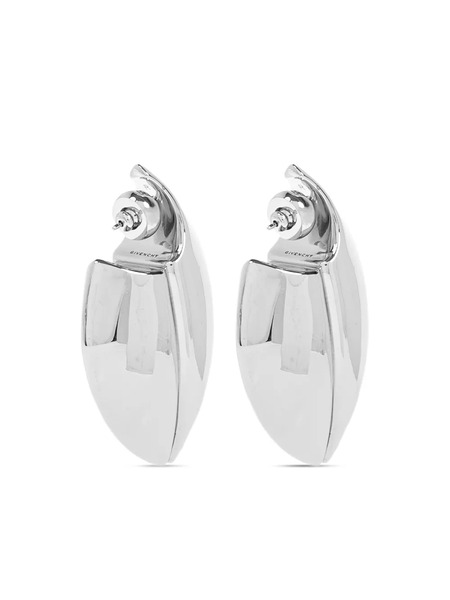  Givenchy Pendientes Cocoon Con Forma Curva - Plateado 