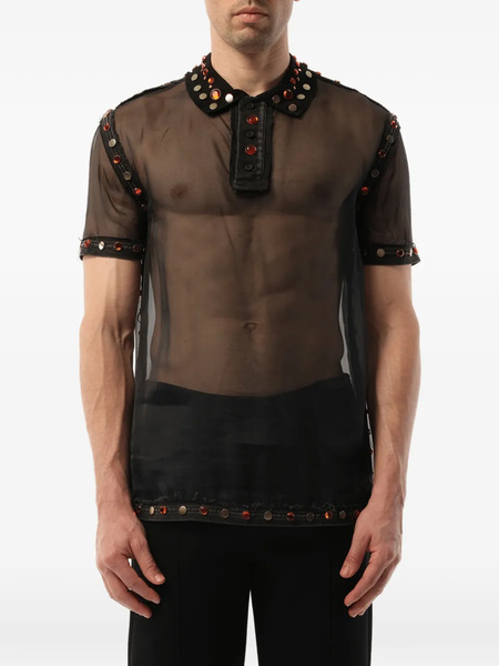  Givenchy Polo Con Apliques - Negro 