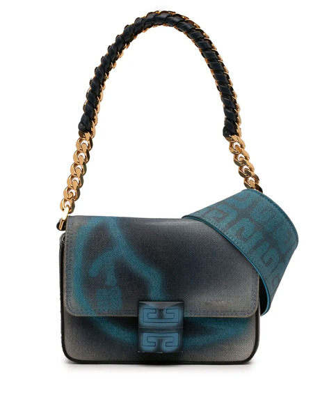 Givenchy Pre-owned Bolso Satchel Chito Pequeño De Piel Y Lona Con Efecto De Grafiti En 4g 2021 - Azul 