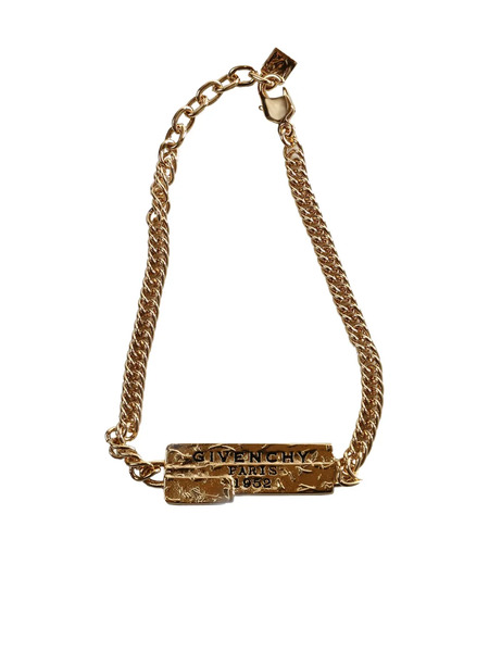  Givenchy Pulsera Con Placa De Cadena - Dorado 