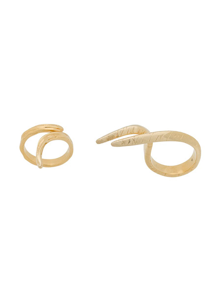  Givenchy Set De Anillos Estilo Garras - Dorado 
