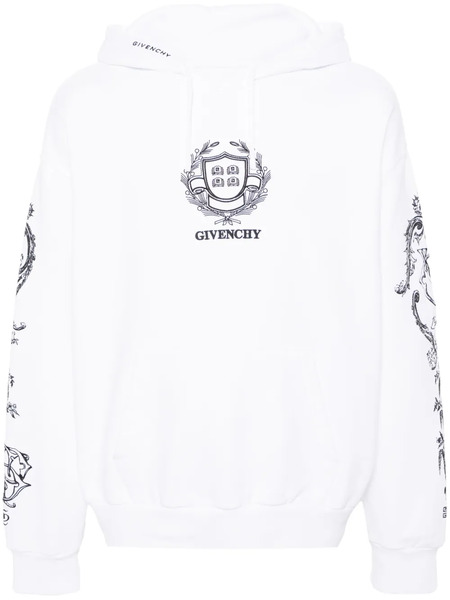  Givenchy Sudadera Con Capucha Y Logo Bordado - Blanco 
