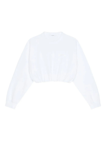  Givenchy Sudadera Corta Con Parche Del Logo - Blanco 