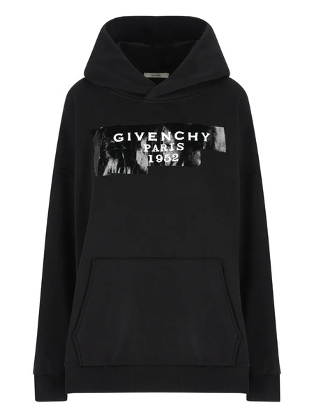  Givenchy Sudadera De Algodón Con Capucha Y Logo - Negro 