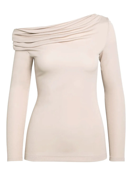  Givenchy Top Asimétrico Drapeado - Neutro 