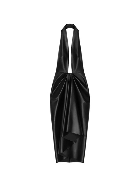  Givenchy Vestido Largo Drapeado - Negro 