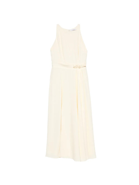  Givenchy Vestido Midi Fruncido - Neutro 