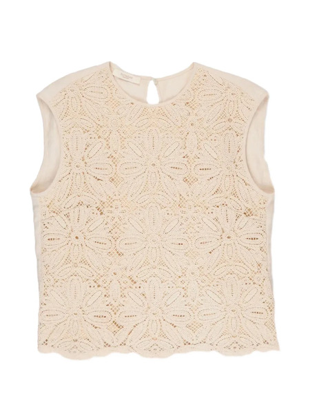  Glanshirt Top Con Encaje De Macramé - Neutro 