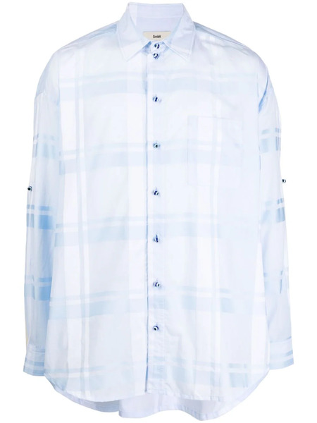  Gmbh Camisa Semitranslúcida - Azul 