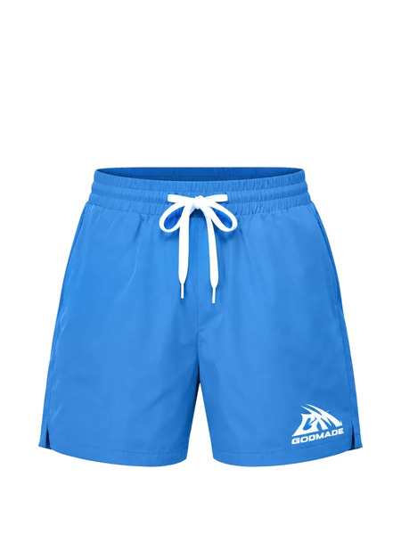  Godmade Bañador Con Logo Estampado - Azul 