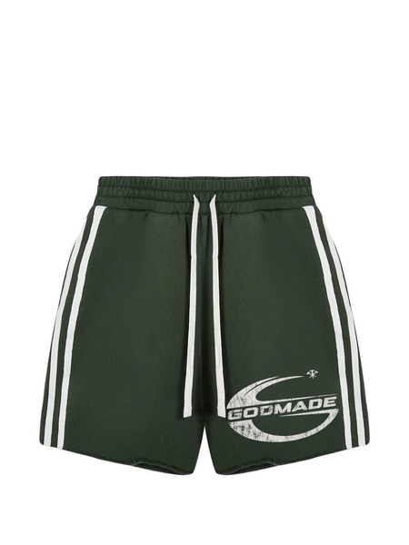  Godmade Bermudas Imperial Con Logo Estampado - Verde 