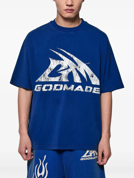  Godmade Camiseta De Algodón - Azul 