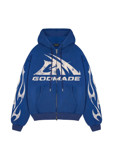  Godmade Sudadera Con Capucha Y Logo - Azul 