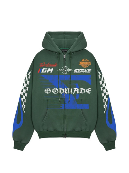  Godmade Sudadera 7 Speed Con Capucha Y Logo - Verde 