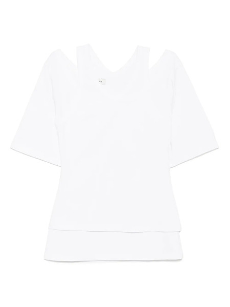  Goen.j Top Con Doble Capa - Blanco 