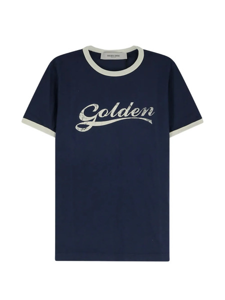  Golden Goose Camiseta Con Logo Estampado - Azul 